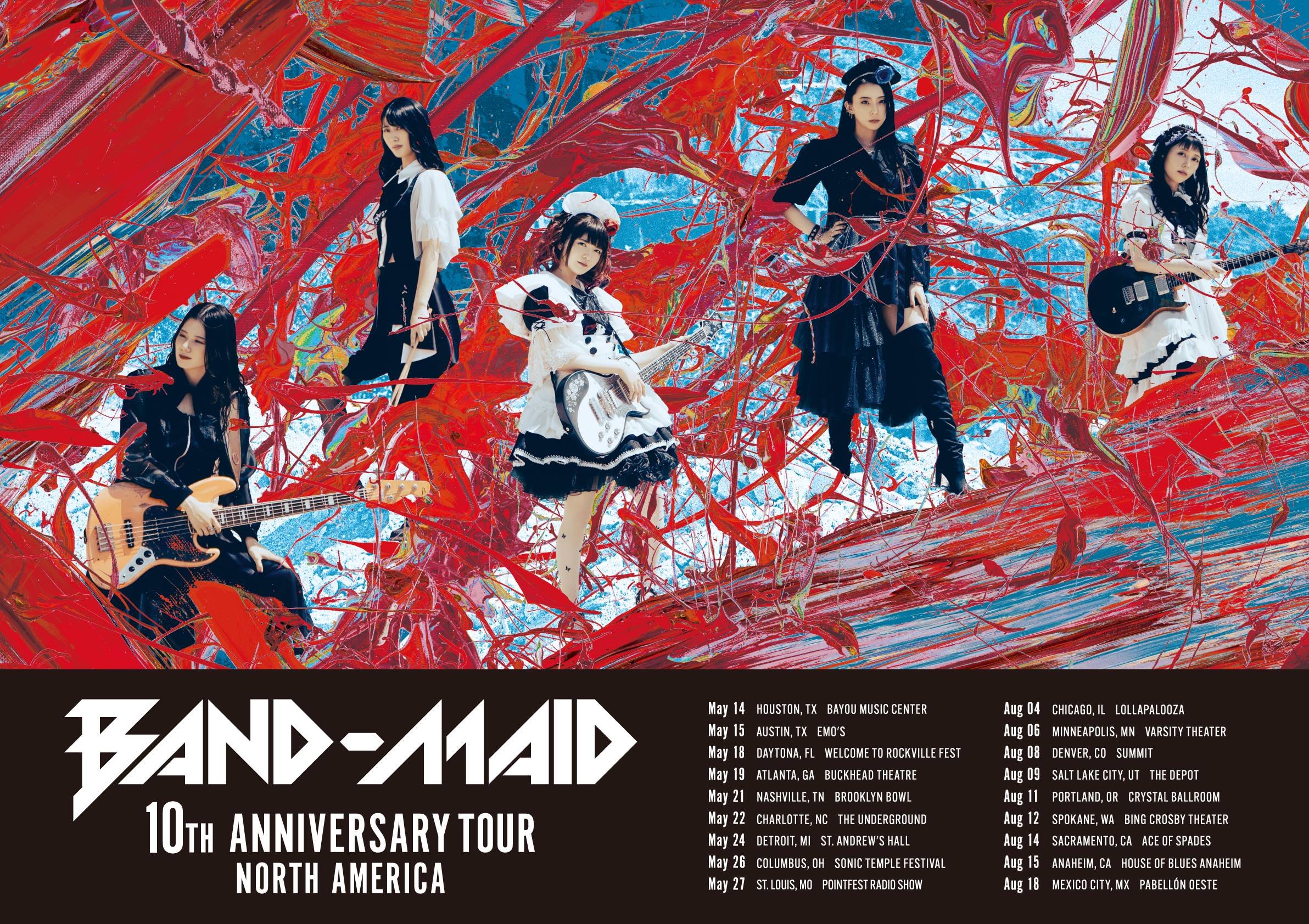 BAND-MAID、全米ツアーはSOLD OUT続出！国内ツアー最終日の横浜